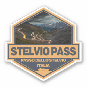 Stelvio Pass Passo Dello Stelvio Travel Art Badge