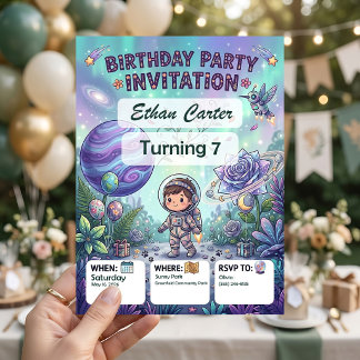 STEM Birthday Party Invitations Personalised