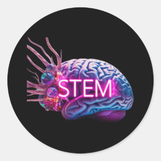 Stem Brain Burst - Science  Classic Round Sticker
