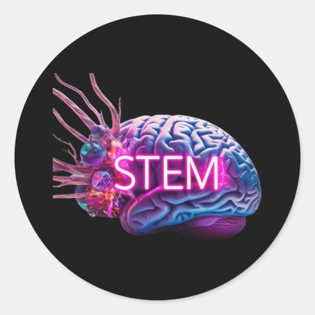 Stem Brain Burst - Science  Classic Round Sticker (Front)