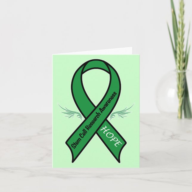 Stem Cell Awareness Ribbon Card (Front)