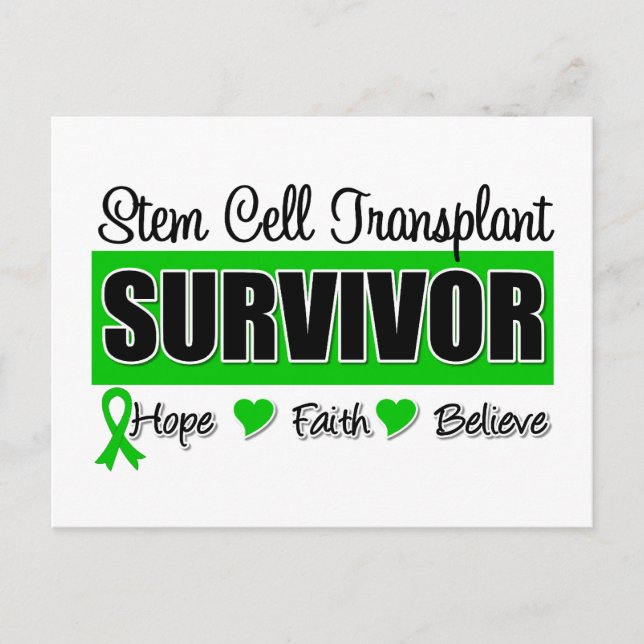 Stem Cell Transplant Survivor Badge Postcard (Front)