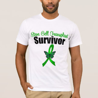 Stem Cell Transplant Survivor Butterfly Ribbon T-Shirt