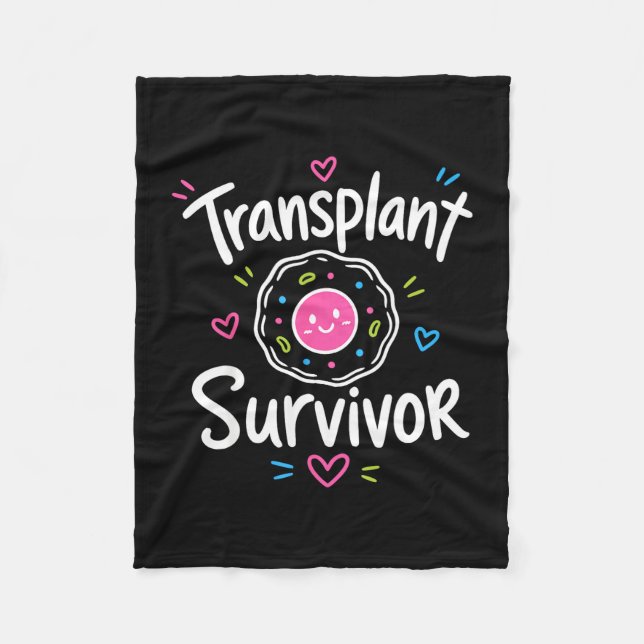 Stem cell transplant survivor  fleece blanket (Front)
