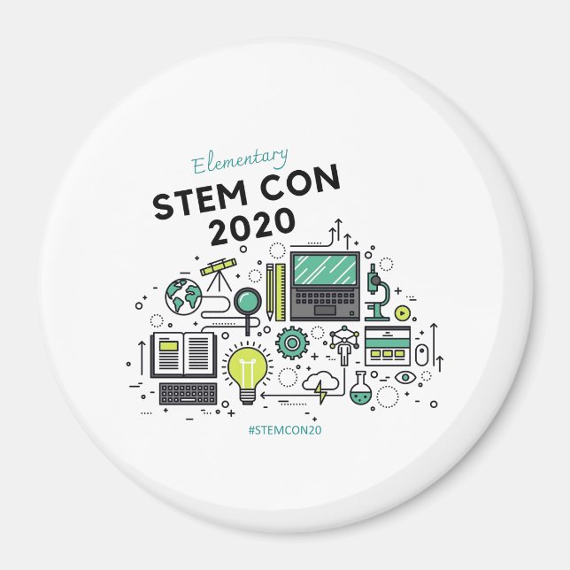 STEM CON 2020 Button Magnet (Front)