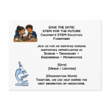 STEM Education Fundraiser Save the Date Card – Kid