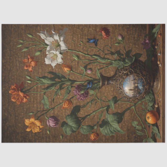 Stem Floral London Genie Vase Tissue Paper (Front)