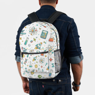 STEM Science School Icons Pattern Back to School Printed Backpack
