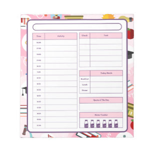 STEM Science Teacher Daily Planner Notepad
