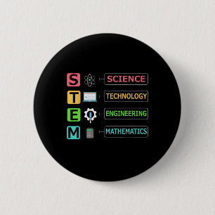 Stem Science Technology Engineering Math Teacher G 6 Cm Round Badge