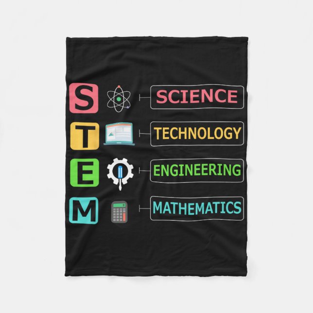 Stem Science Technology Engineering Math Teacher G Fleece Blanket (Front)