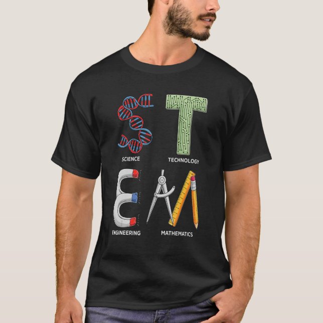 STEM Science Technology Engineering Math Teacher S T-Shirt (Front)