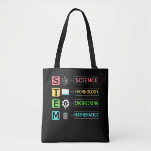 STEM Science Technology Engineering Math Teacher Tote Bag