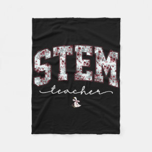 Stem Science Technology Engineering Math Teacher V Fleece Blanket