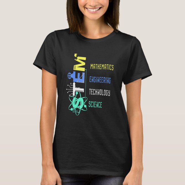 STEM Science Technology Engineering Mathematics T-Shirt (Front)