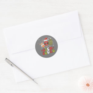 STEM Squad Reindeer Santa Tree Ice Cream Christmas Classic Round Sticker