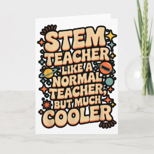Stem Teacher Definition Funny Science Math Tech Te Card