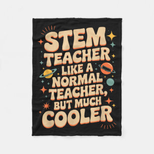 Stem Teacher Definition Funny Science Math Tech Te Fleece Blanket