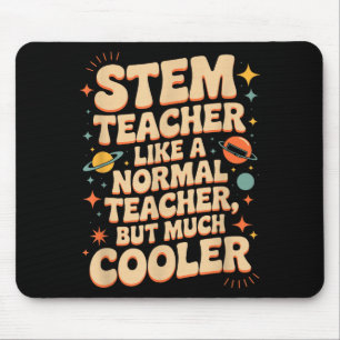 Stem Teacher Definition Funny Science Math Tech Te Mouse Pad