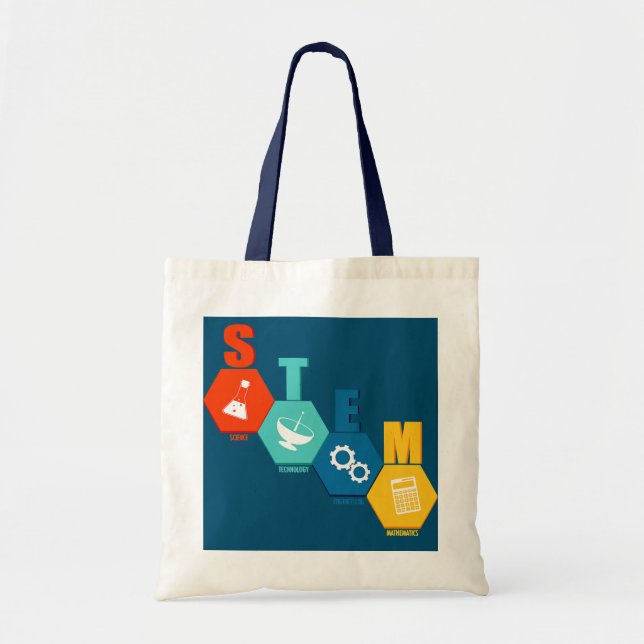 STEM Teacher Science Technology Engineering Math  Tote Bag (Front)
