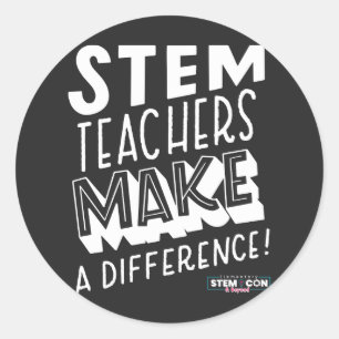 STEM Teachers Make a Difference Round Sticker