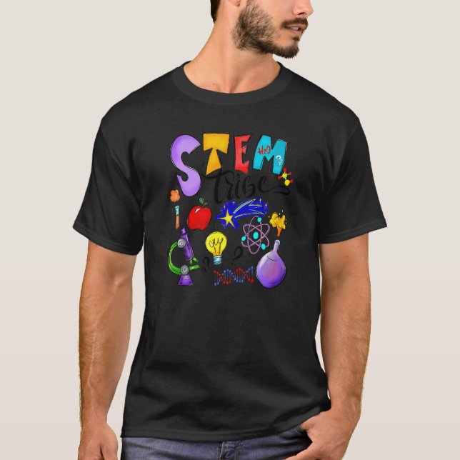 Stem Tribe Teacher Life Steminist Science Back To  T-Shirt (Front)