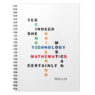 STEM Yes Indeed She Can Motivational Notebook
