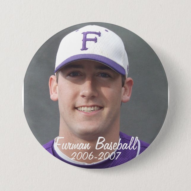 StembridgeW2007Mug, Furman Baseball, 2006-2007 7.5 Cm Round Badge (Front)