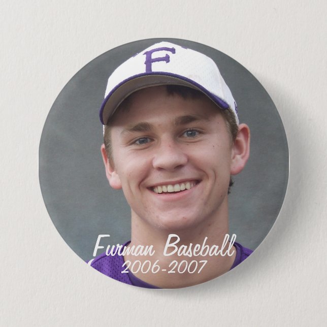 StembridgeW2007Mug, Furman Baseball, 2006-2007 7.5 Cm Round Badge (Front)