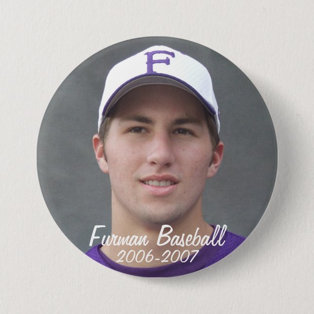 StembridgeW2007Mug, Furman Baseball, 2006-2007 7.5 Cm Round Badge (Front)
