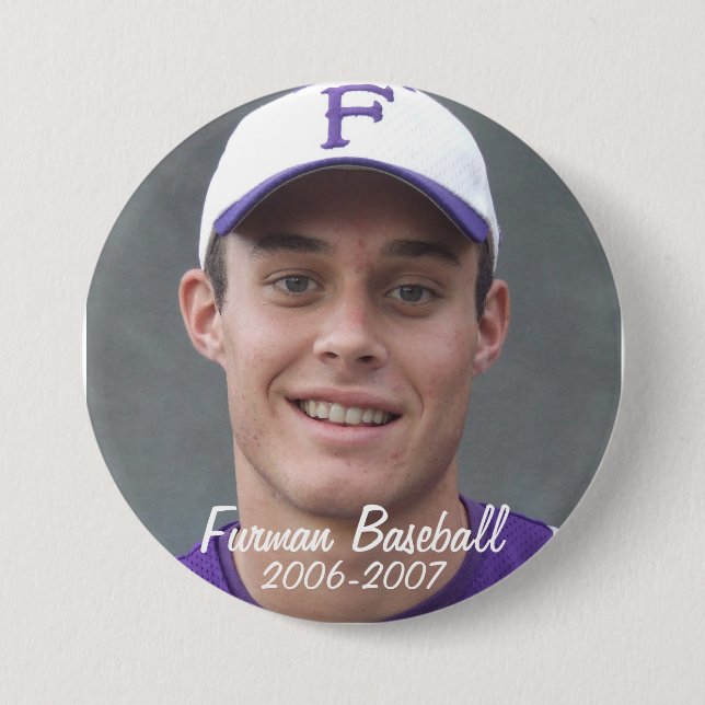 StembridgeW2007Mug, Furman Baseball, 2006-2007 7.5 Cm Round Badge (Front)