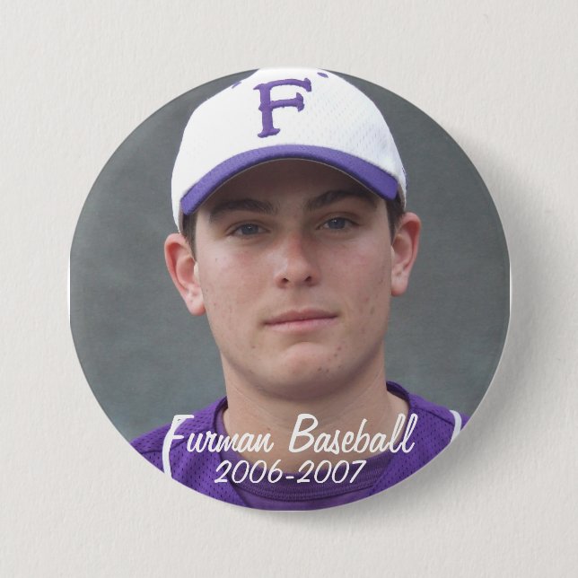 StembridgeW2007Mug, Furman Baseball, 2006-2007 7.5 Cm Round Badge (Front)