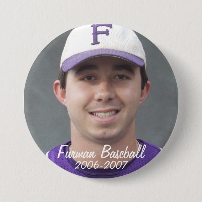 StembridgeW2007Mug, Furman Baseball, 2006-2007 7.5 Cm Round Badge (Front)