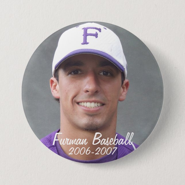 StembridgeW2007Mug, Furman Baseball, 2006-2007 7.5 Cm Round Badge (Front)