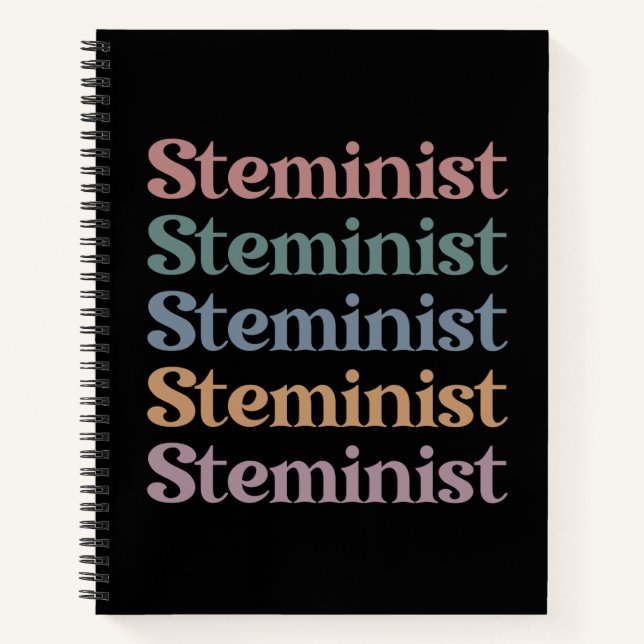 Steminist Retro Women In STEM Notebook (Front)