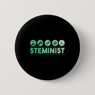 Steminist Shirt March For Science Earth Day Shirt 6 Cm Round Badge
