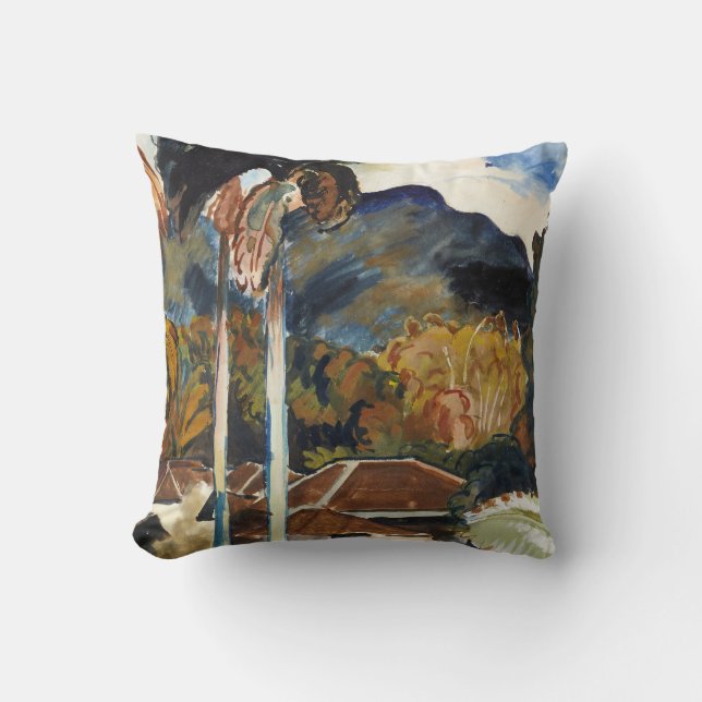 Sten - Java, fine art painting Cushion (Front)