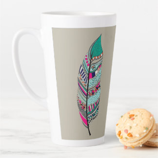 Stencil Art Design Latte Mug