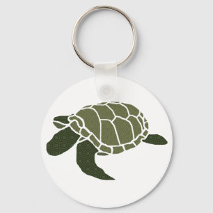 Stencil designer sea turtle key chain