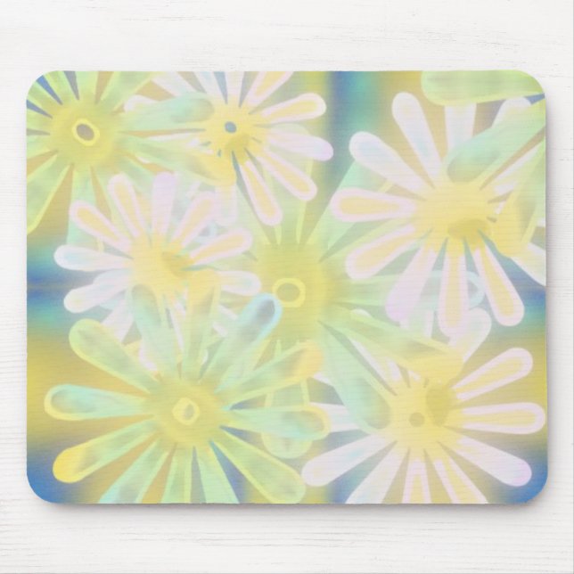stencil flowers mouse pad (Front)