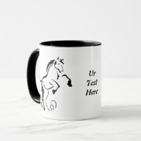 Stencil Horse Rearing Up