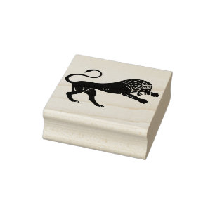stencil lion art stamp