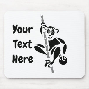 Stencil Slow Loris Climbing Mouse Pad