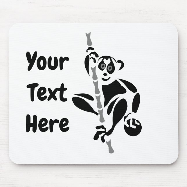 Stencil Slow Loris Climbing Mouse Pad (Front)