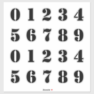 Stencil Style Numerals / Numbers / Digits