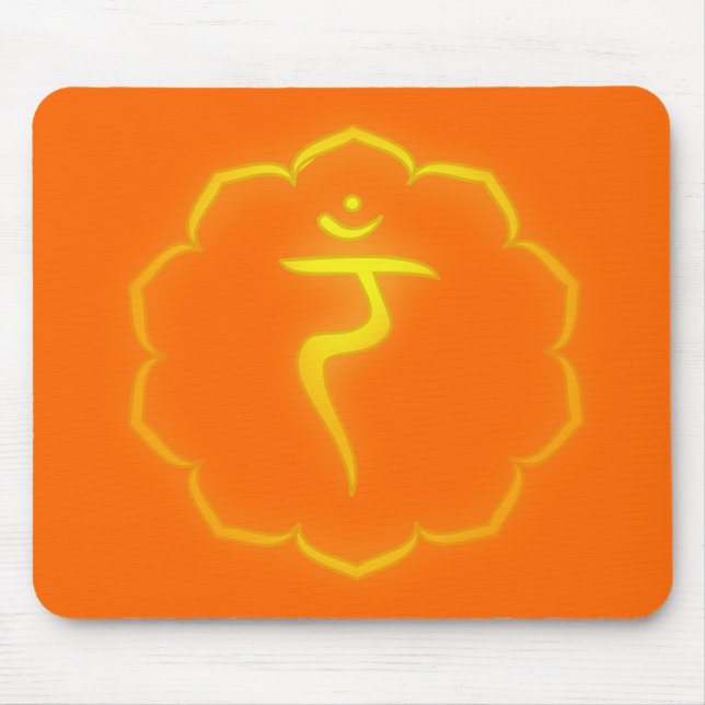 "Stenciled" 3rd Chakra - Manipura Mouse Pad (Front)
