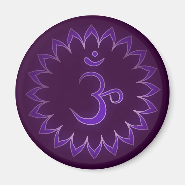 "Stenciled" Crown Chakra - Sahasrara Magnet (Front)