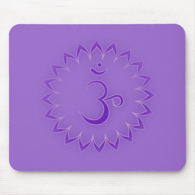 "Stenciled" Crown Chakra - Sahasrara Mouse Pad (Front)