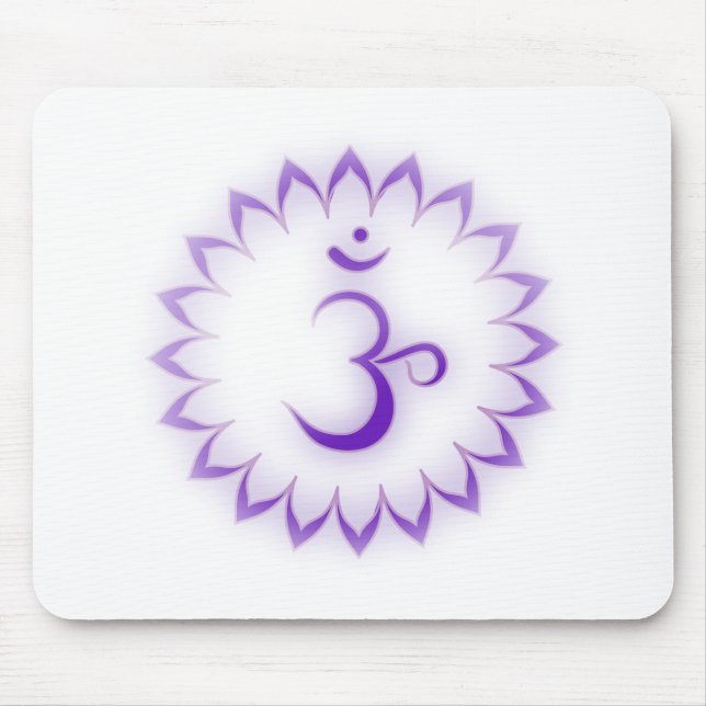 "Stenciled" Crown Chakra - Sahasrara Mouse Pad (Front)
