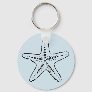 Stenciled Sea Star Keychain
